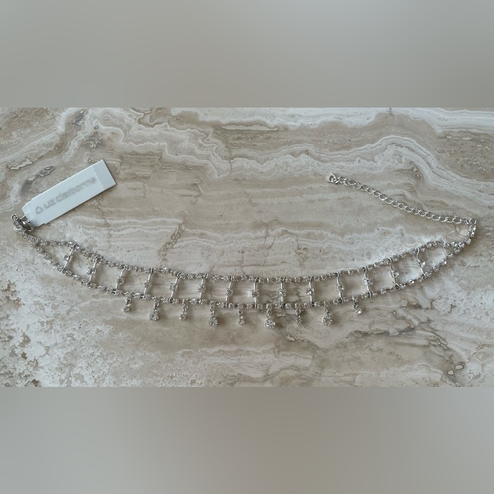NWT Liz Claiborne Elegant Silver Choker Necklace